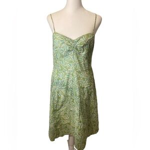 J.Crew Fan print spaghetti strap dress size 8